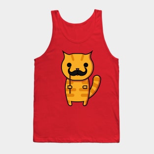 Moustache Cat Tank Top